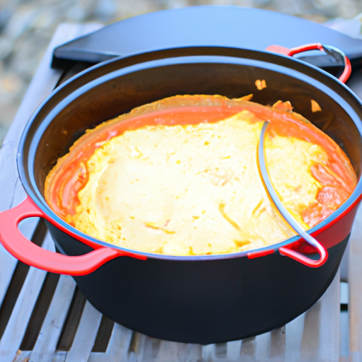 A Dutch oven being used to cook a delicious meal, showcasing its versatility.